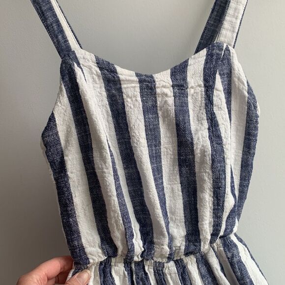 Reset by Jane Tie-Back Jumpsuit Blue/White SzS - Picture 4 of 10
